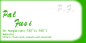 pal fusi business card